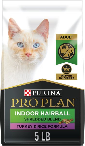 Purina Pro Plan Indoor Hairball Management Shredded Blend Turkey and Rice Formula Dry Cat Food