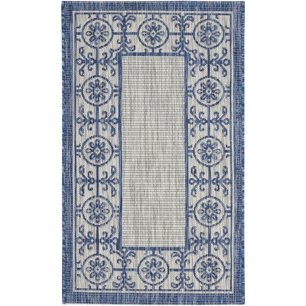 Nourison Garden Party Bordered Indoor outdoor Flatweave Area Rug