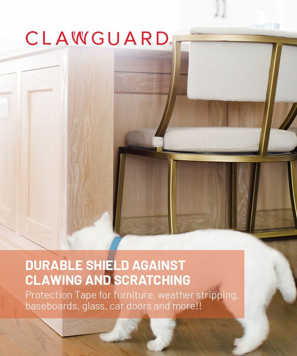 CLAWGUARD Protection Tape Durable Single-Sided Strips Protection Barrier， 20 count， 12 X 4-in