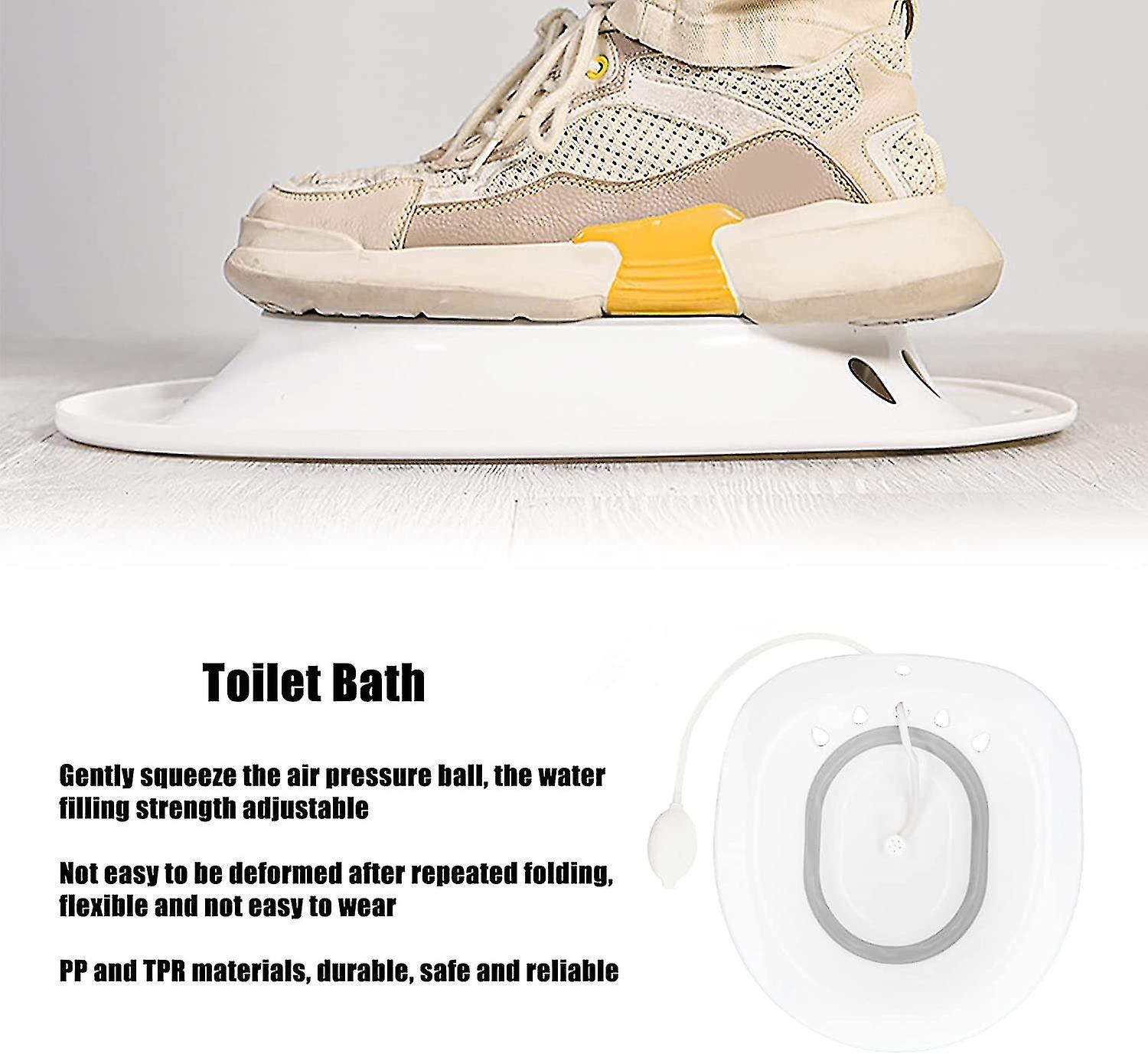 Bidet Bowl Seat For Toilet， No Squat Can Wash The Bidet， Private Care Can Be Soaked And Fumigated Toilet Bowl， Folding Bidet With Flusher