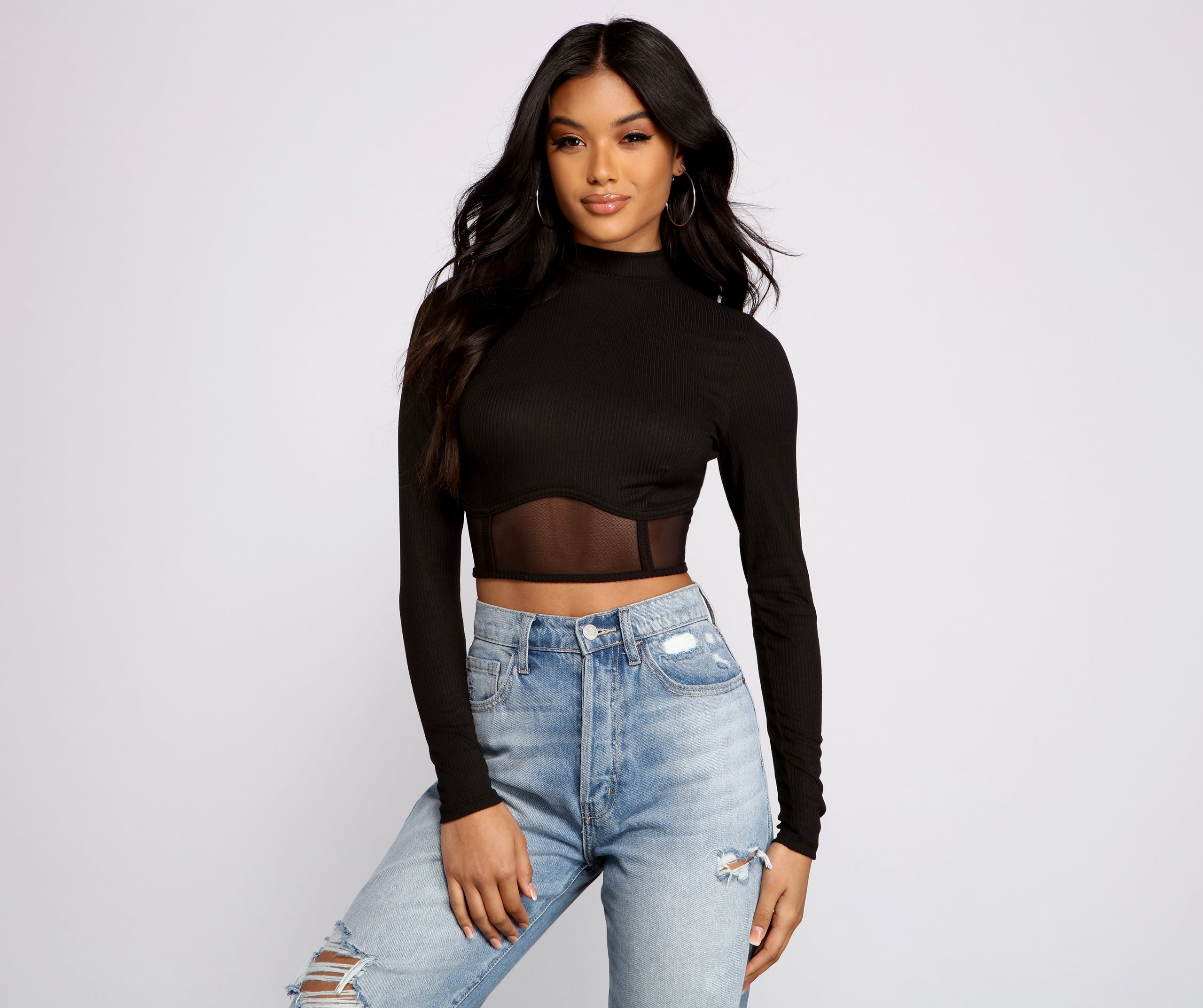 Mesmerize In Mesh Crop Top