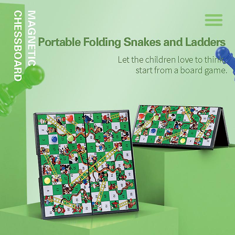 Big Box Of Snake-shaped Chess Magnetic Folding Board Game Toy For Children Over 3 Years Old