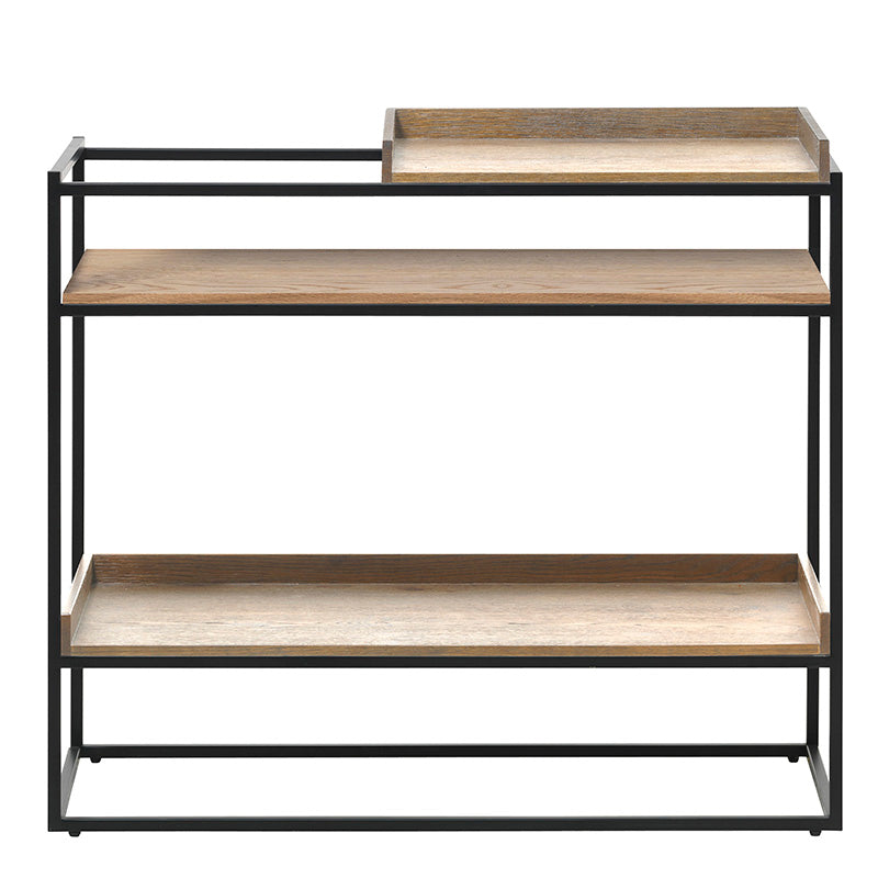 RIVOLI Display Unit Console 90cm - Natural Oak / Black