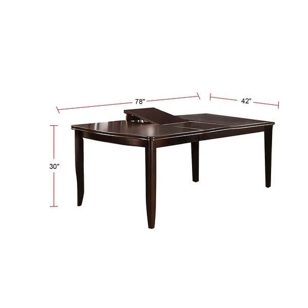 Wooden Dining Table with Butterfly Leaf in Dark Brown