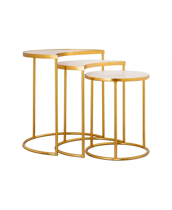 TOV Furniture Crescent Nesting Tables Set of 3