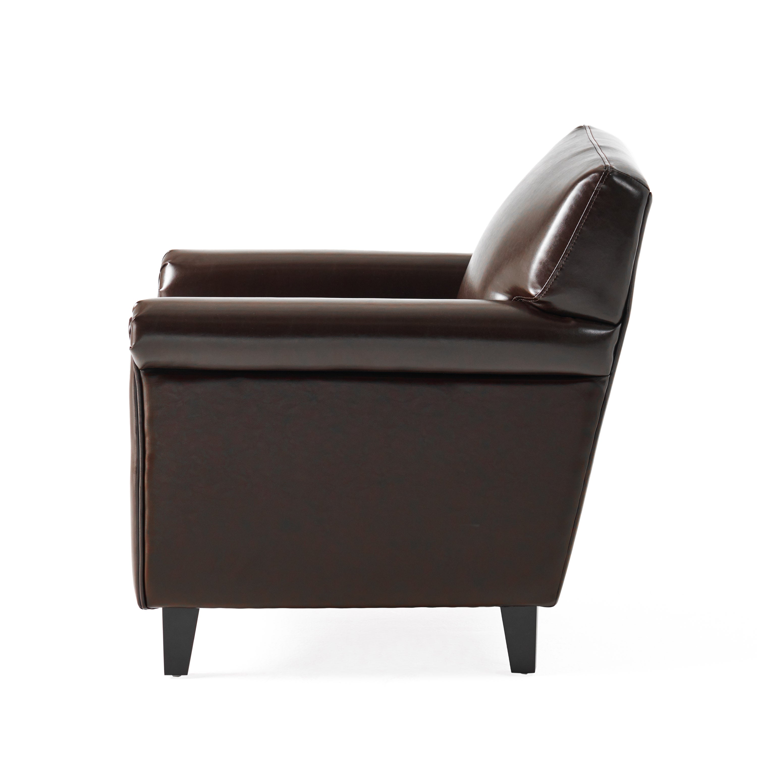 Bristol Classic Brown Bonded Leather Club Chair