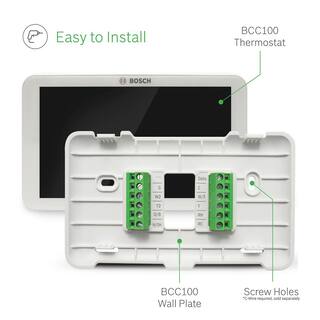 Bosch BCC100 Connected Control 7-Day Wi-Fi Internet 4-Stage Programmable Color Touchscreen Thermostat with Weather Access BCC-100