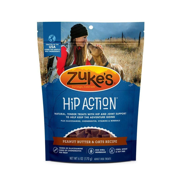 Zuke's Hip Action Peanut Butter and Oats Dog Treats with Glucosamine a