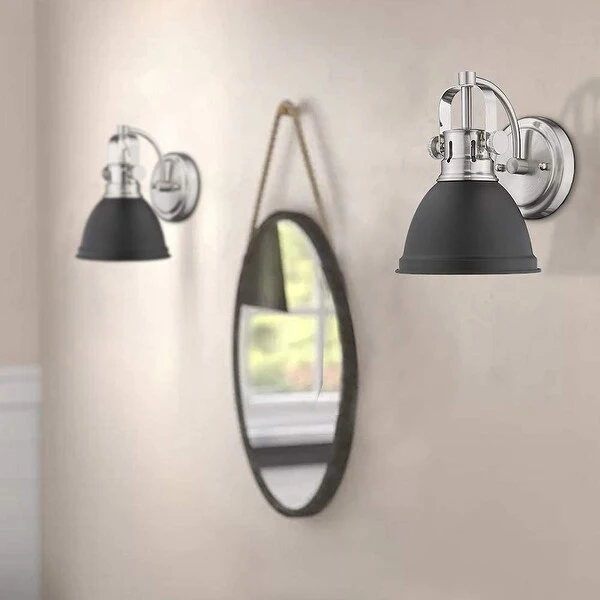 Exterior Wall Sconce,Black Finish with Clear Glass Shade - 6.5