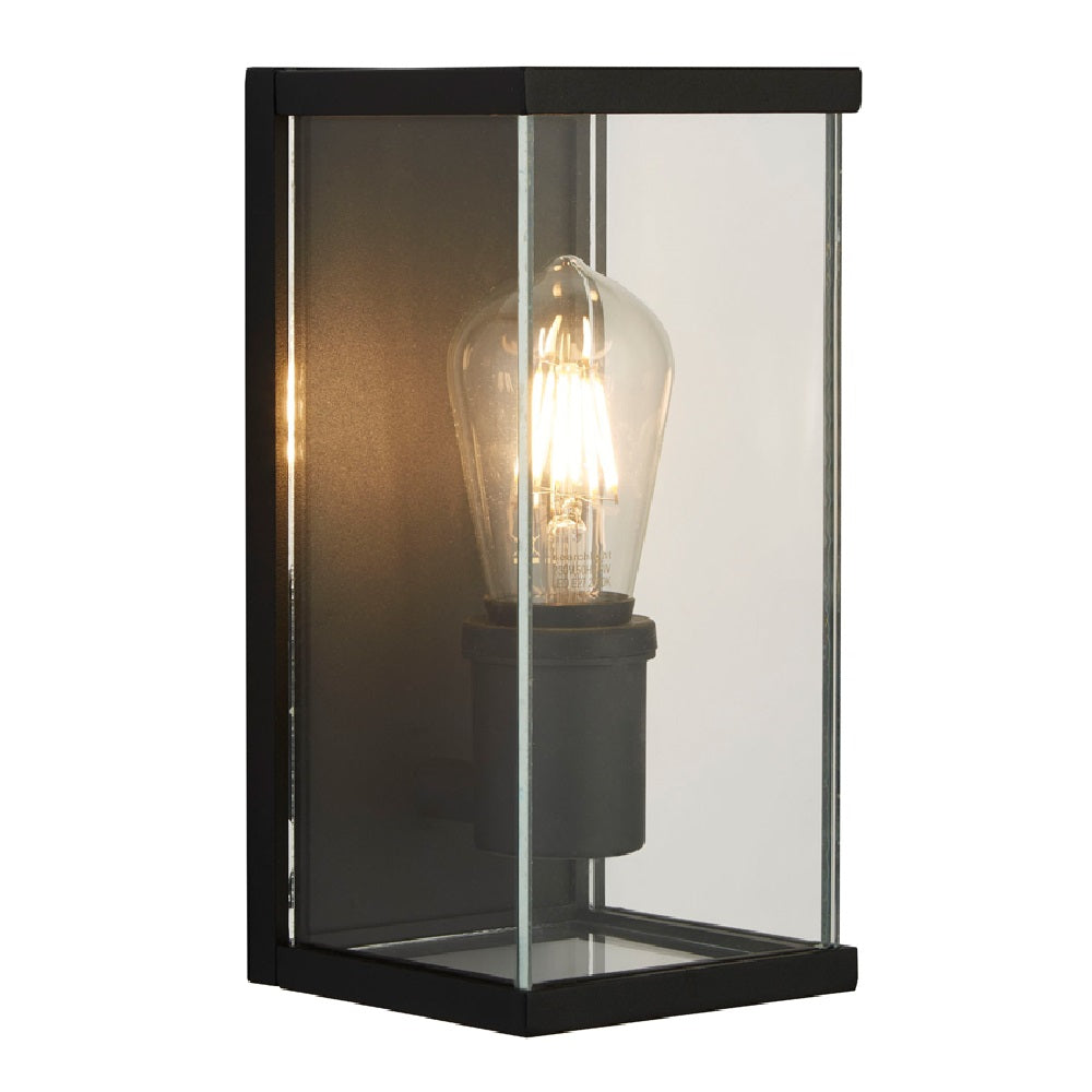 Searchlight 56871BK Black Outdoor Vintage Rectangular Lantern Flush Wall Light