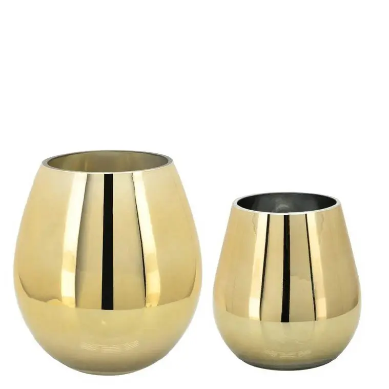 New Stylish Gold Polished Floor Type Garden Ware Tabletop Indoor Outdoor Planter in Customized Color