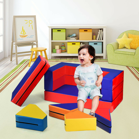 Costway 43278905 4 in 1 Crawl Climb Foam Shapes To...