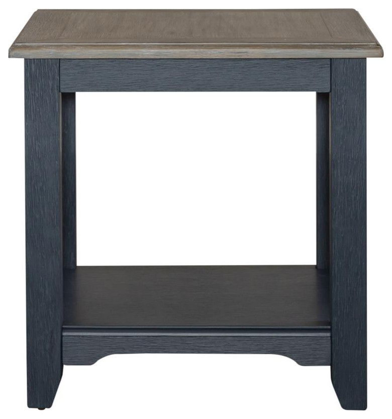 End Table  Navy Transitional Multi   Contemporary   Accent Chests And Cabinets   by BisonOffice  Houzz