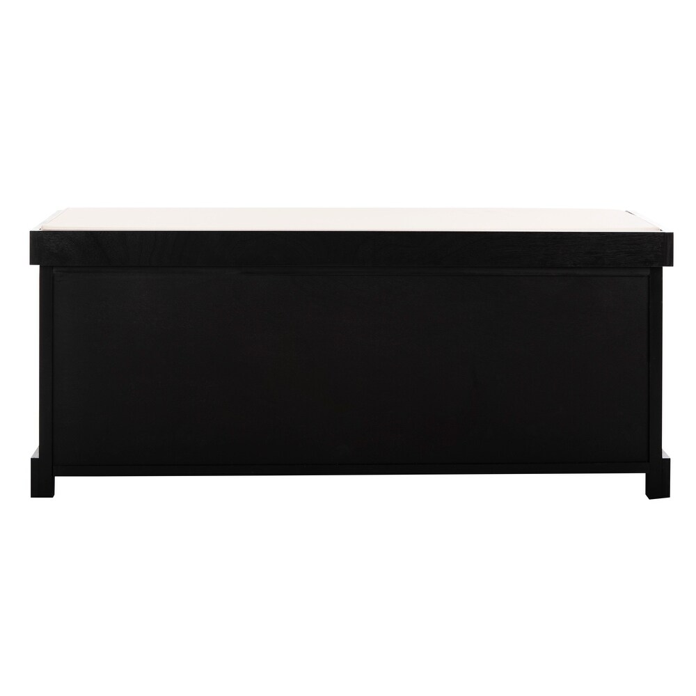 SAFAVIEH Lonan Black/ White Storage Bench   47\