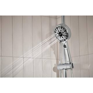 Peerless Precept 6-Spray Patterns 1.5 GPM 3.88 in. Wall Mount Handheld Shower Head with Slide Bar in Chrome P62447