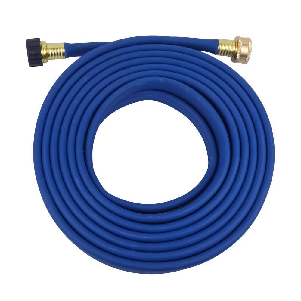 Afoxsos 12 in. x 25 ft. Garden Flat Soaker Hose with Metal Hose Connector Ends for Flower Beds Seedlings Landscaping HDDB1802