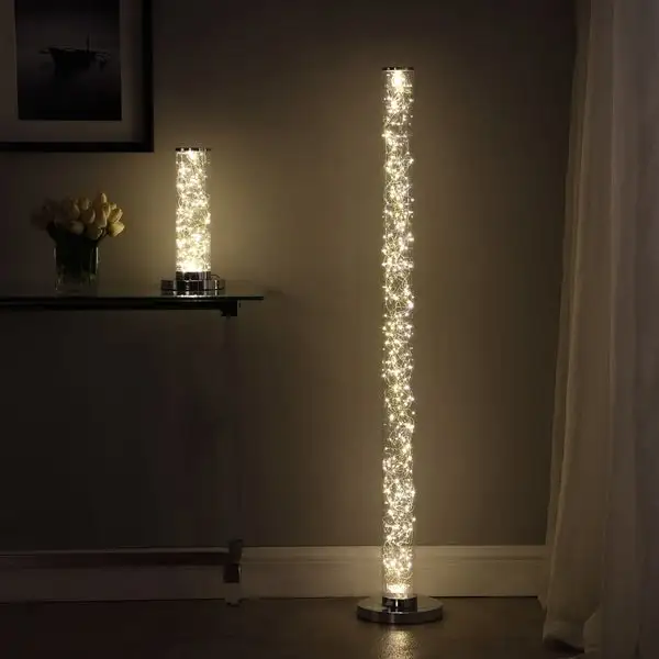 Exposed Rope LED Minari Clear Column Floor Lamp