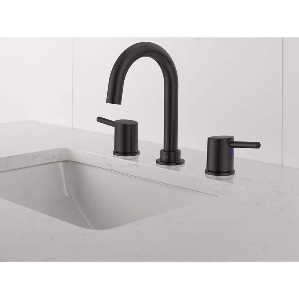 Peerless Precept 8 in Widespread 2Handle Bathroom Faucet in Matte Black