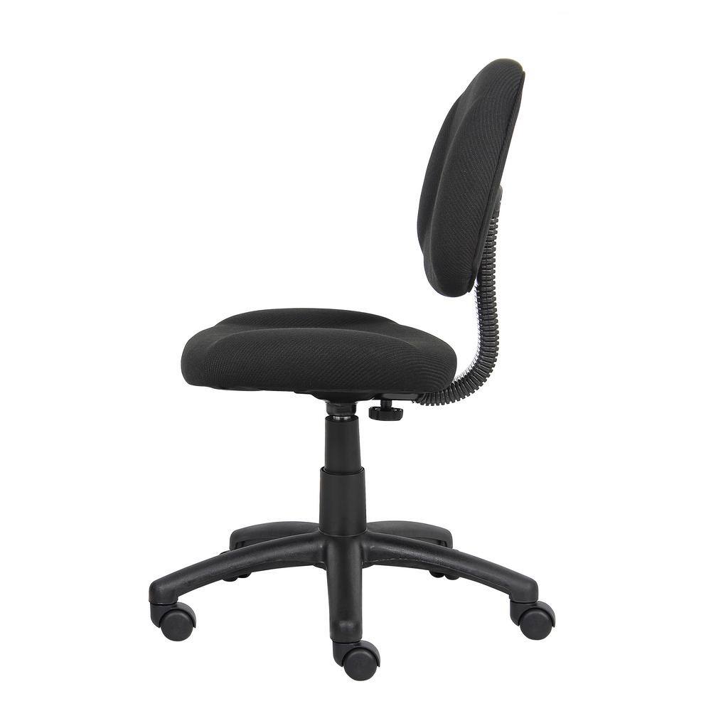 BOSS Office Products HomePRO 25 in. Wide Black Armless Task Chair B315-BK