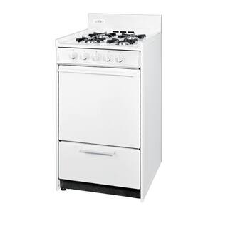 Summit Appliance 20 in. 2.5 cu. ft. Gas Range in White WNM110P