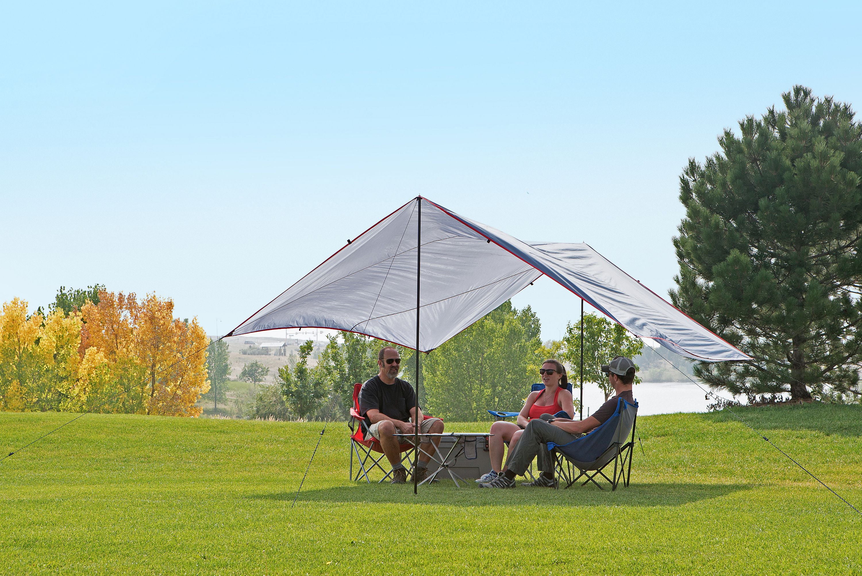 Ozark Trail Multi-Purpose Tarp Shelter, 12' x 12' with Steel Poles