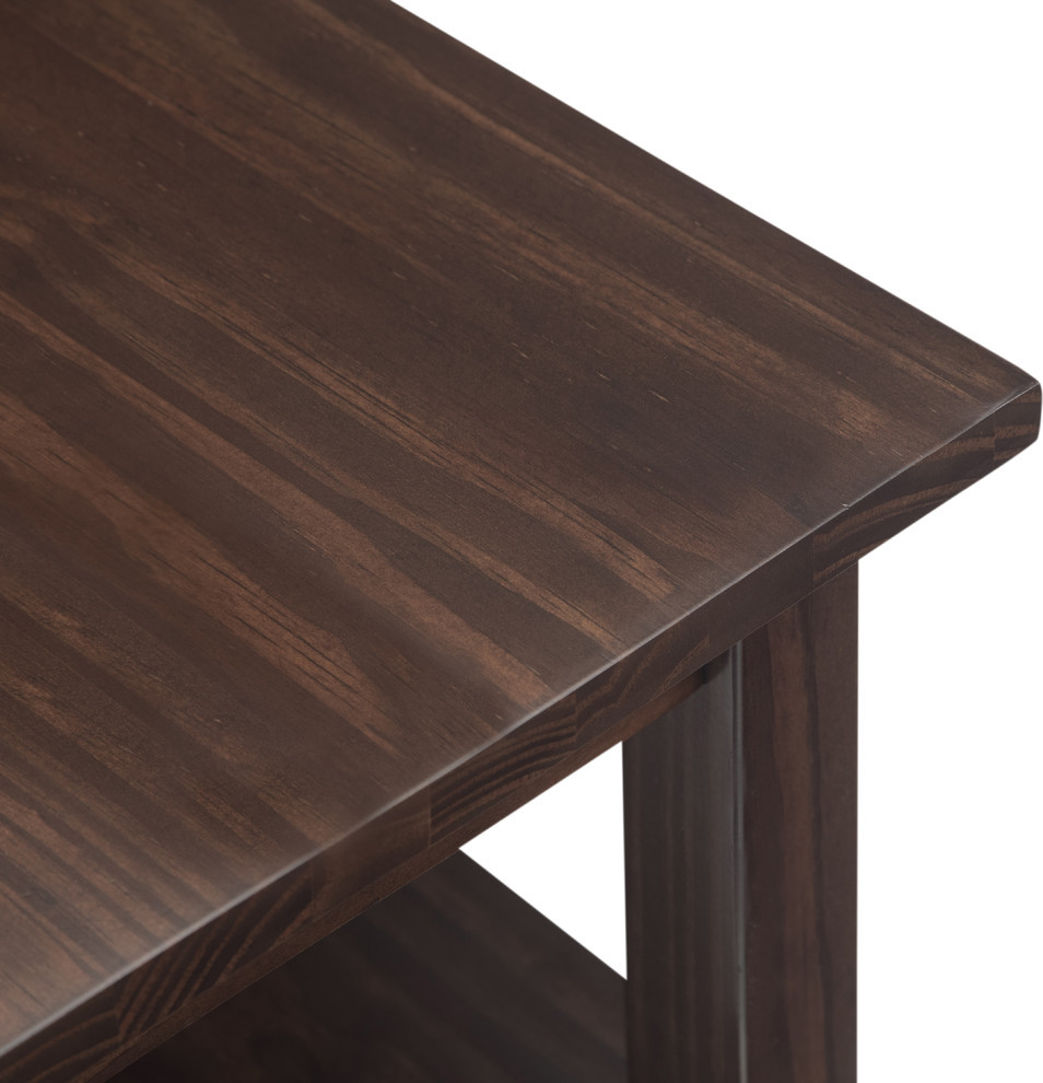 Warm Shaker Solid Wood 14 quotRustic Narrow Side Table   Transitional   Side Tables And End Tables   by Simpli Home Ltd.  Houzz