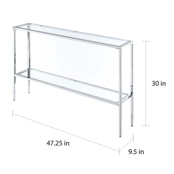 Silver Orchid Nadia Glass Console Table