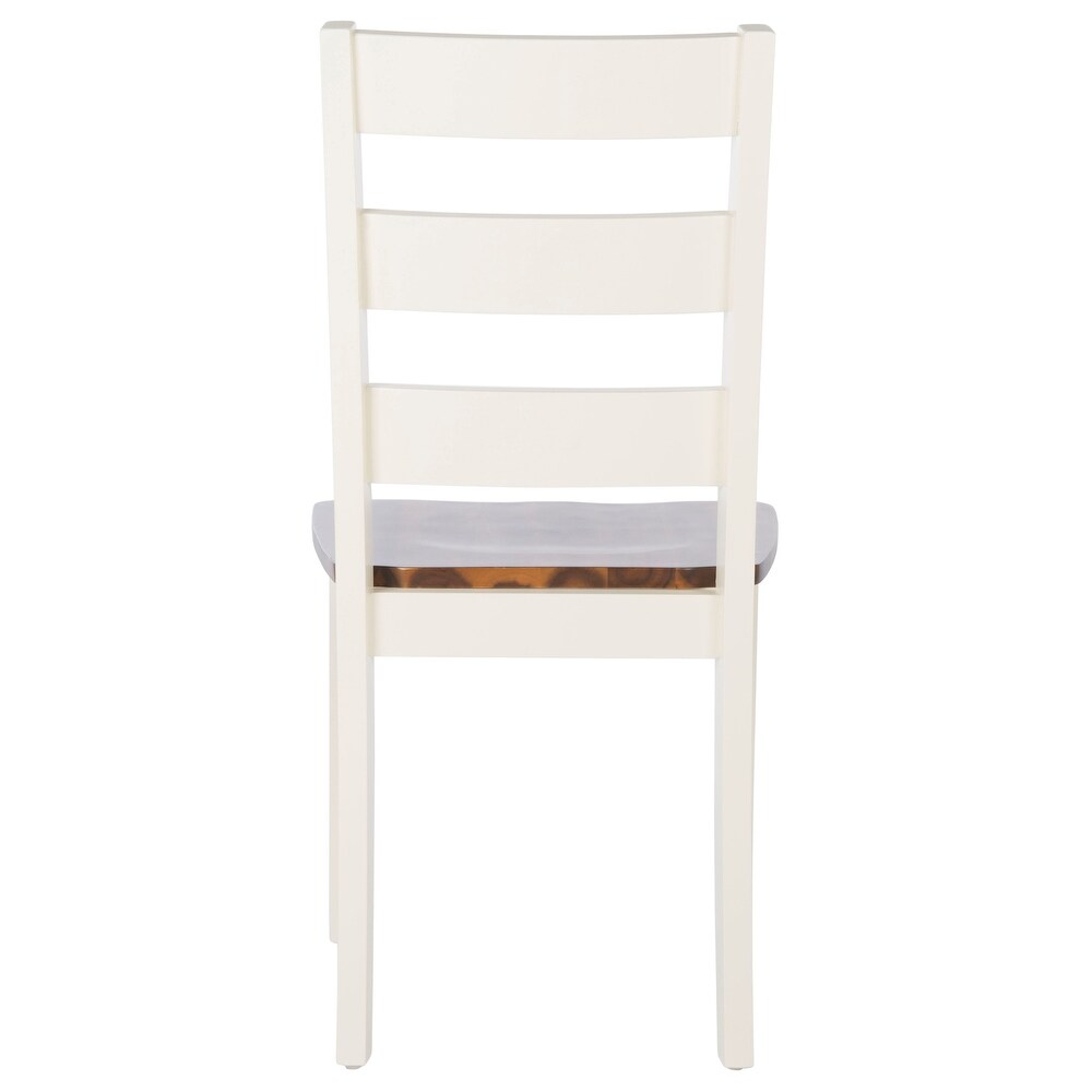 SAFAVIEH Silio Farmhouse Ladder Back Dining Chair   18.4\