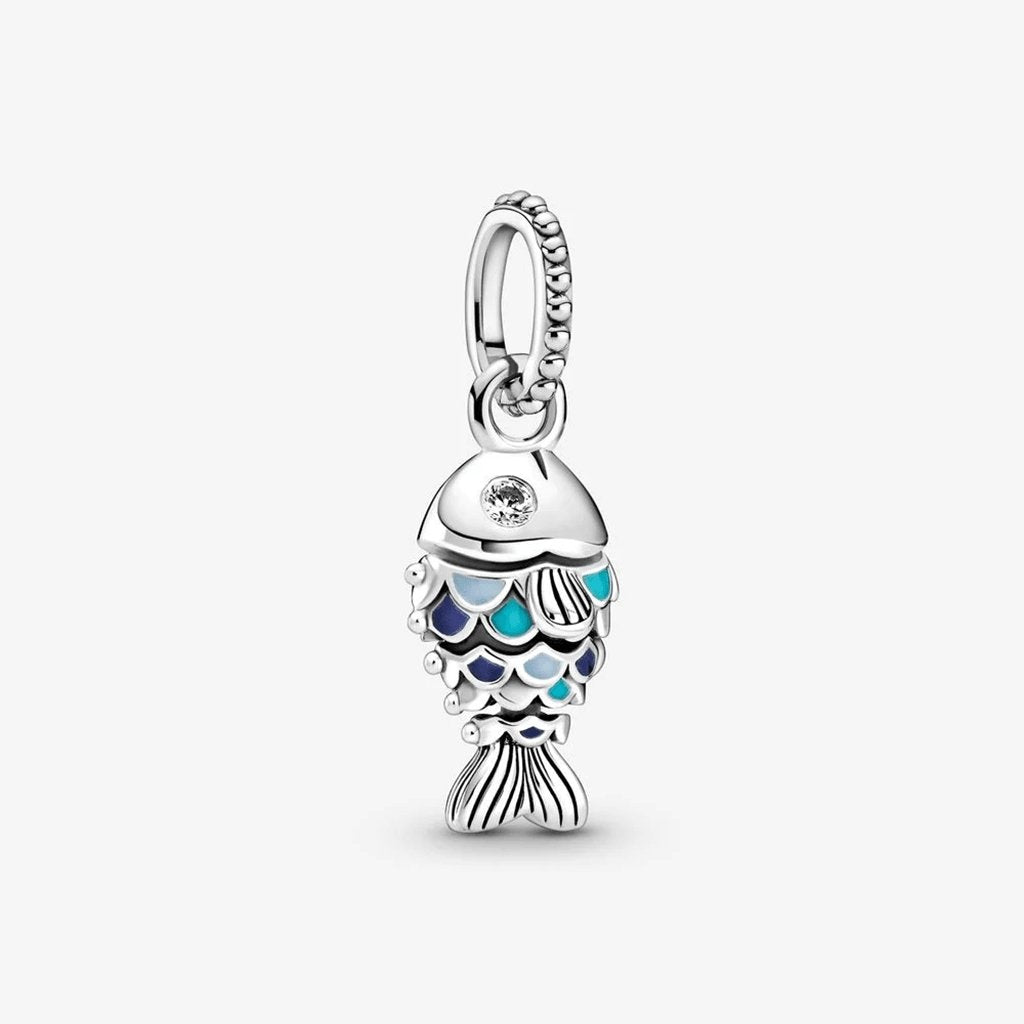 PANDORA  Blue Scaled Fish Dangle Charm