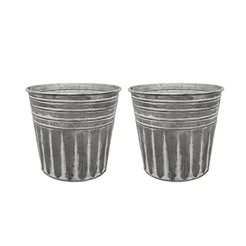 Top Selling Small Size Galvanized Flower Pots Best Quality Garden Decoration Metal Planter At Lowest Price