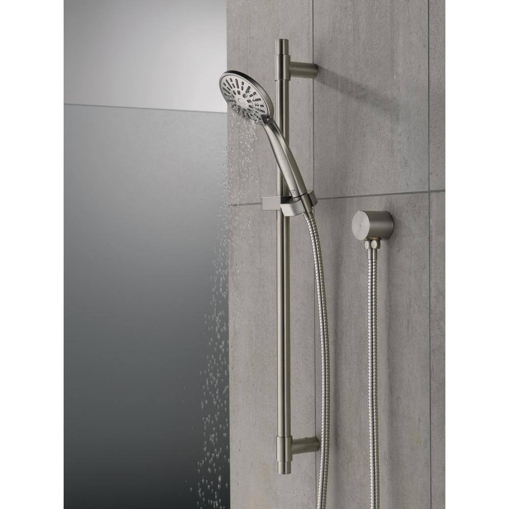 Delta 4-Spray Patterns 1.75 GPM 3.88 in. Wall Mount Handheld Shower Head in Stainless 51361-SS