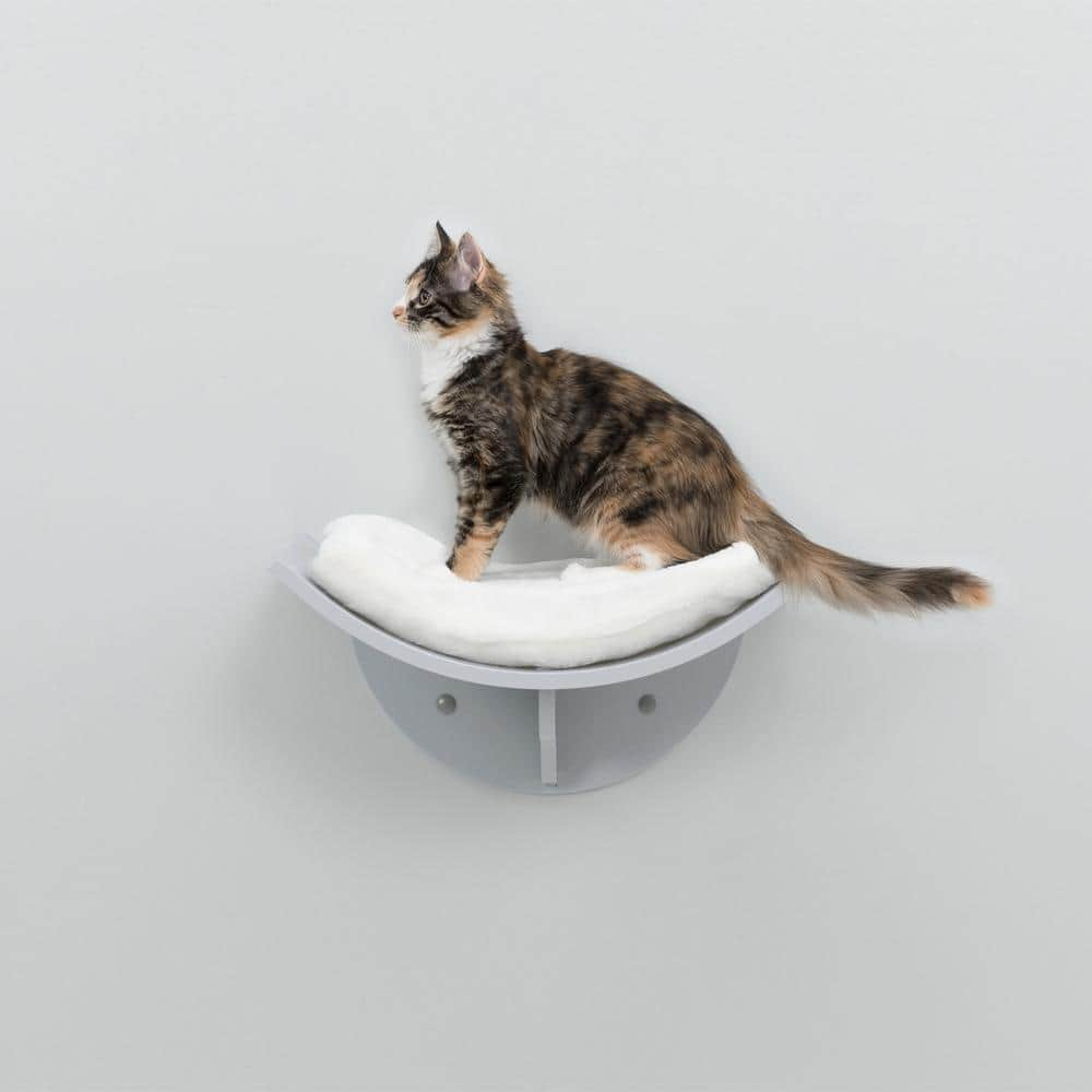 TRIXIE Lorena Wall Mount Perch, Cat Shelf, Cat Bed, Cat Lounger, Cat Furniture, Gray 44584