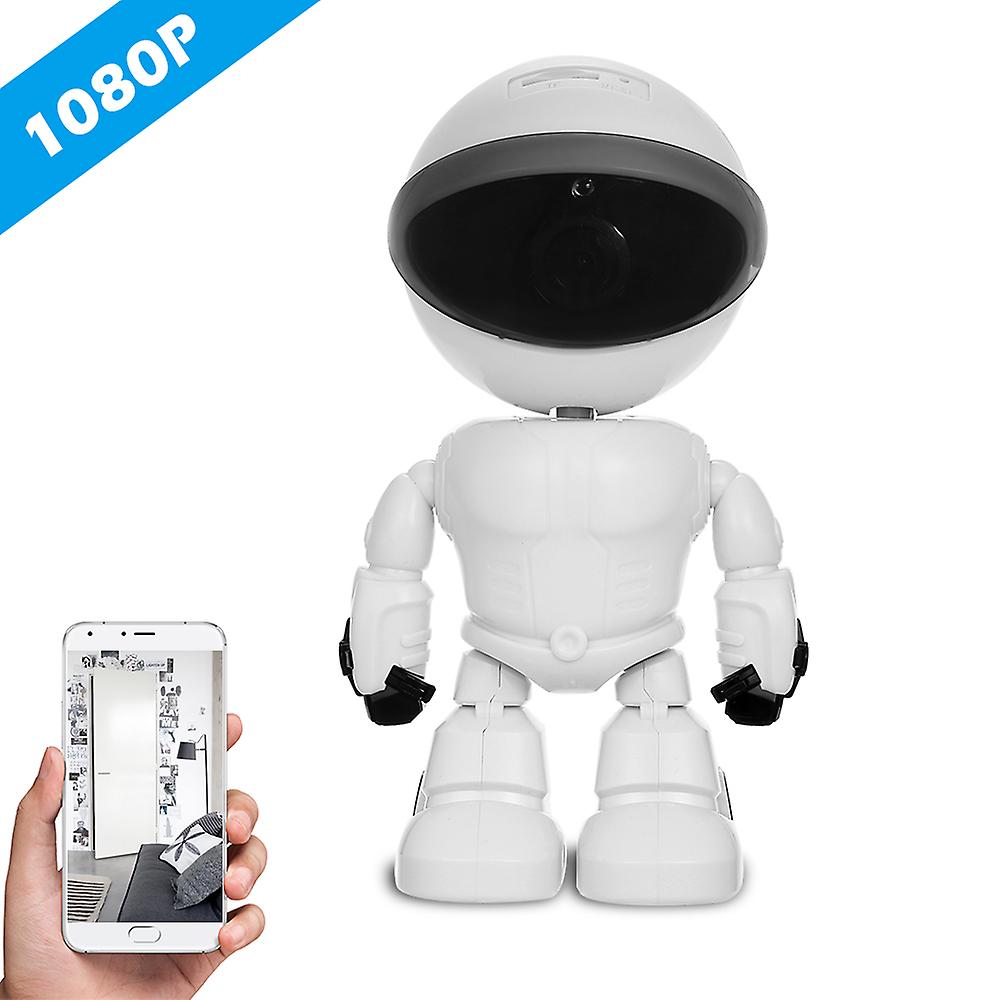 Blackandwhite Us Plug Hd 1080p Wifi Robot Security Ip Camera Pan Tilt Wifi Camera Support P2p Night Vision Motion Detection Two Way Audio Phone App Cont