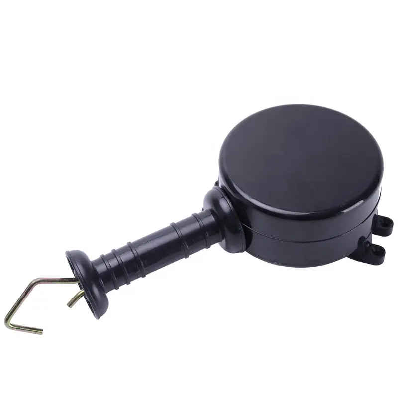 Retractable black color  electric fence gate handle with 5m fence wire