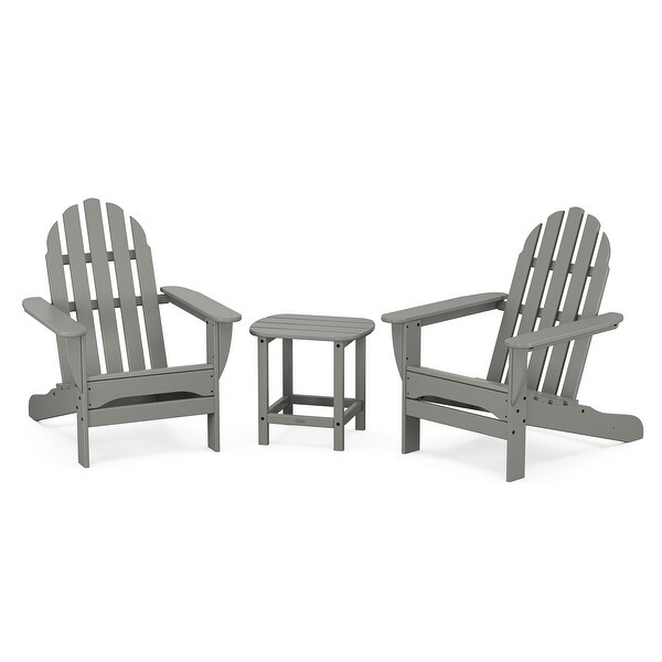 POLYWOOD Classic Adirondack 3Piece Set with South Beach 18