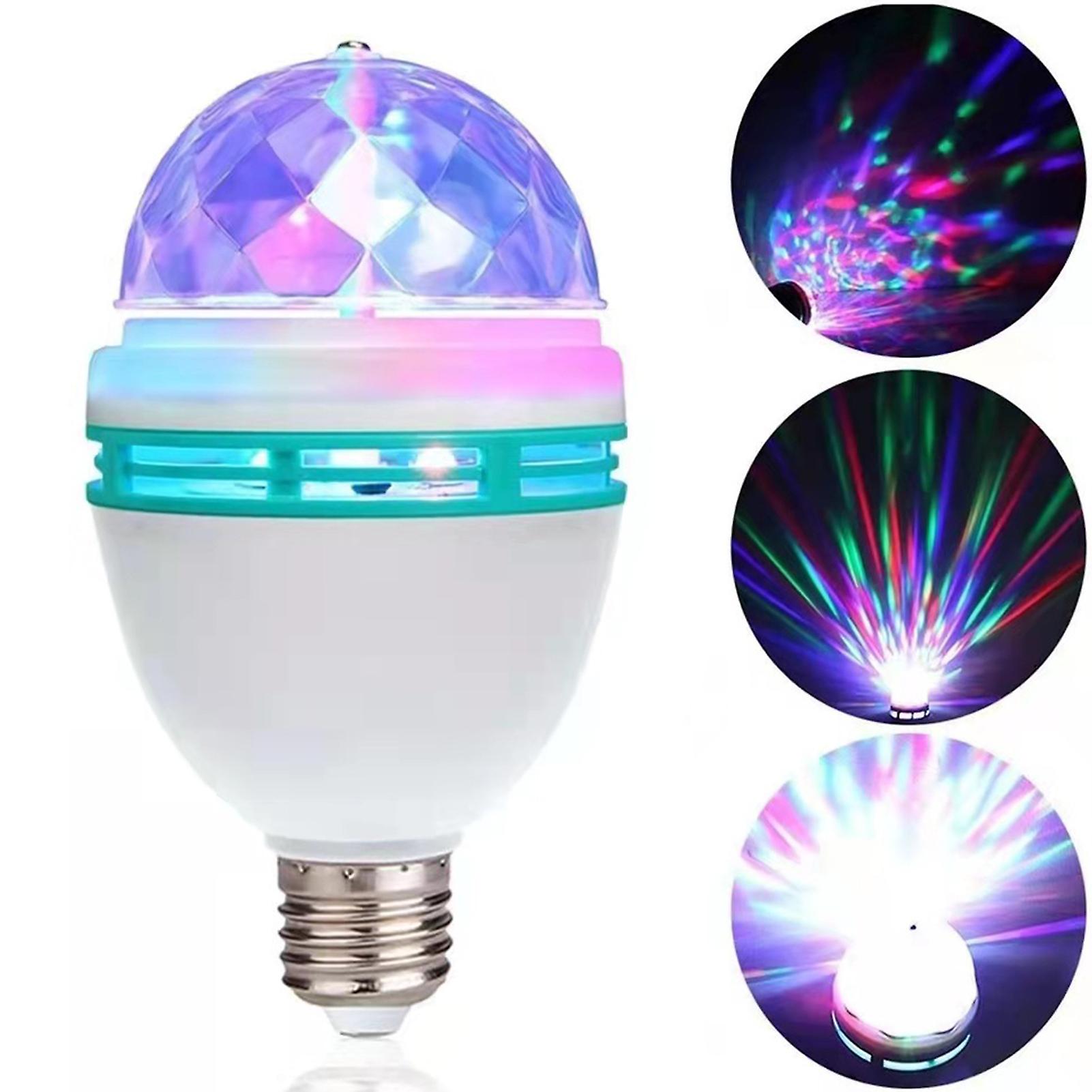 Led Rotation Lamp Bulb Colorful E27 Light Bulb 3w Energy Saving Ktv Light Bulb For Household Stage