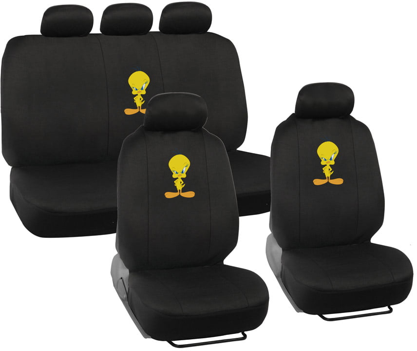 Looney Tunes Tweety Bird Car Seat Covers - Auto Interior Gift Full Set， Warner Brothers