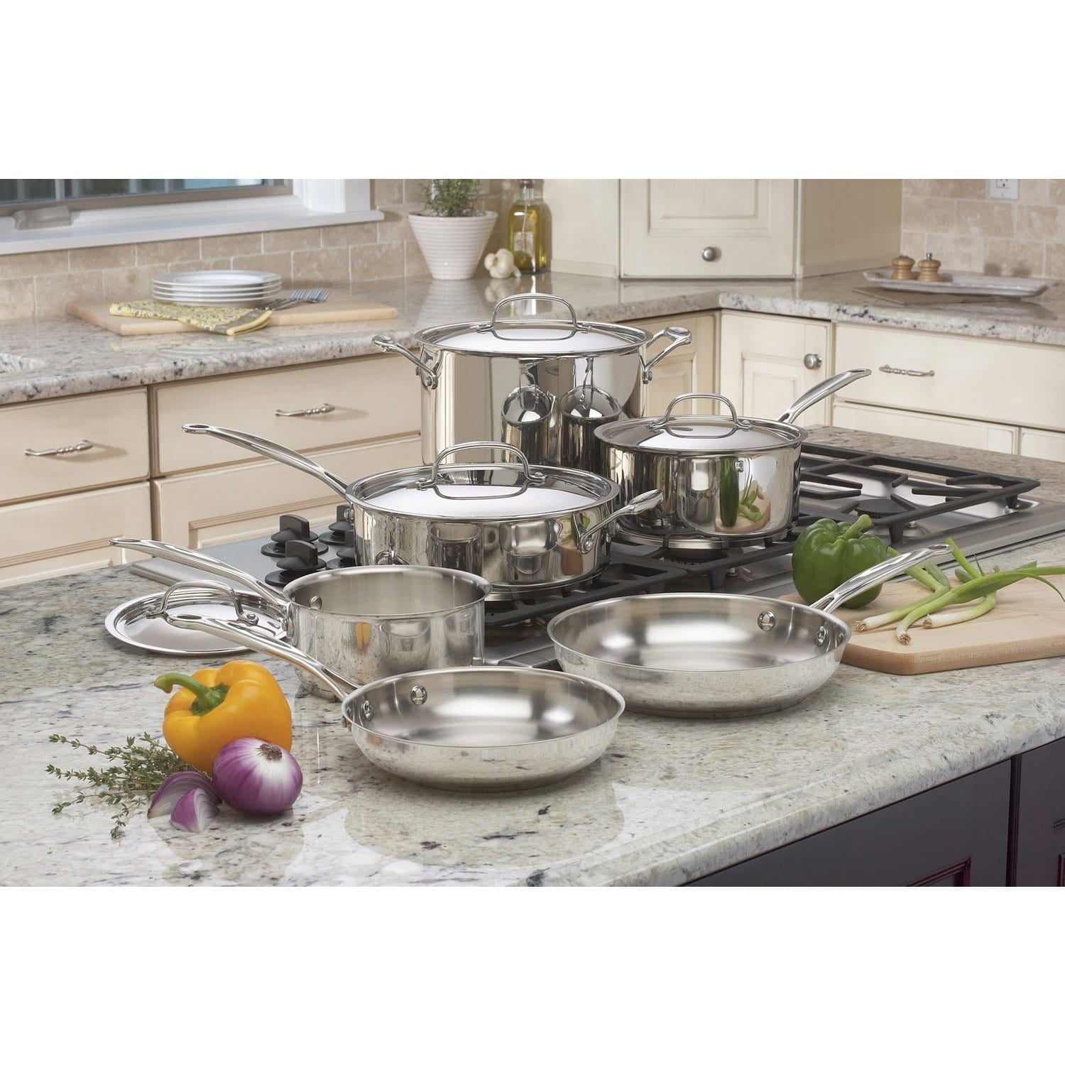 Cuisinart Chef's Classic Stainless Steel 11 Piece Cookware Set (77-11G)