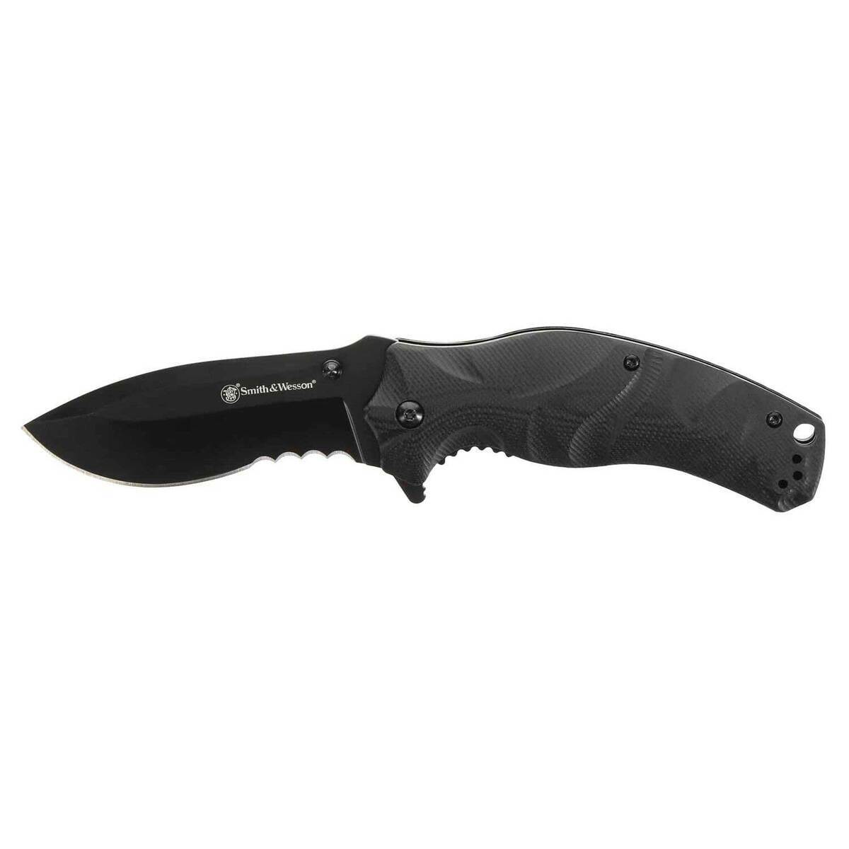 Smith  Wesson Black Ops Recurve 3.5 inch Assisted Knife  Black