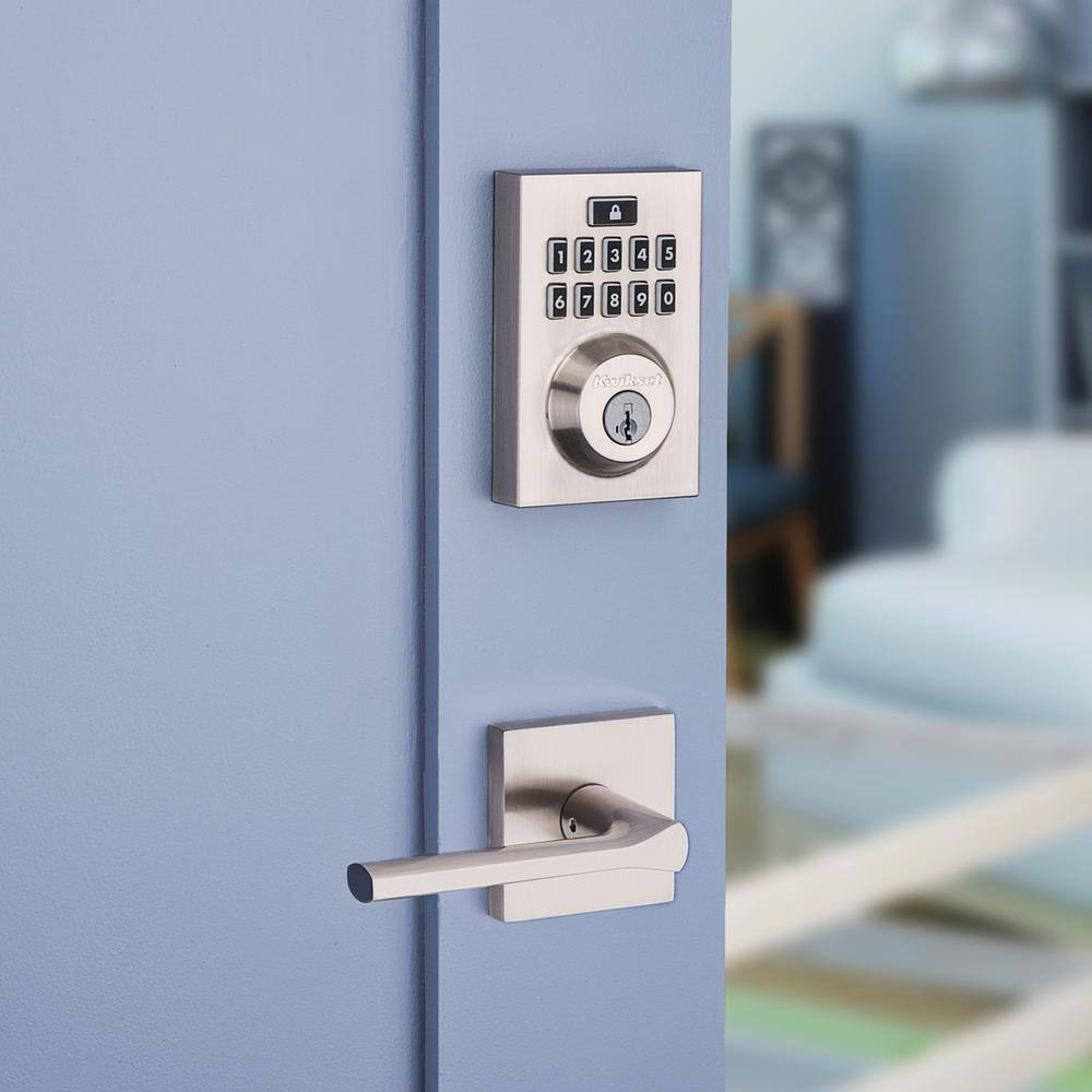 Kwikset SmartCode 914 Zigbee 3.0 Contemporary Satin Nickel Single Cylinder Electronic Deadbolt Featuring SmartKey Security 914CNTZB315CP