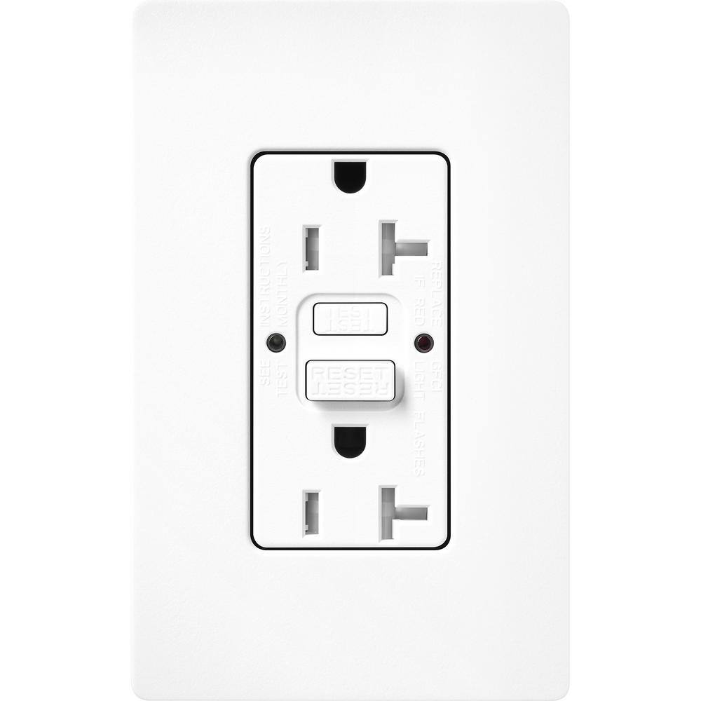 Lutron Claro 15-Amp Tamper Resistant Duplex Receptacle Brilliant White (SCR-20-GFST-BW) SCR-20-GFST-BW