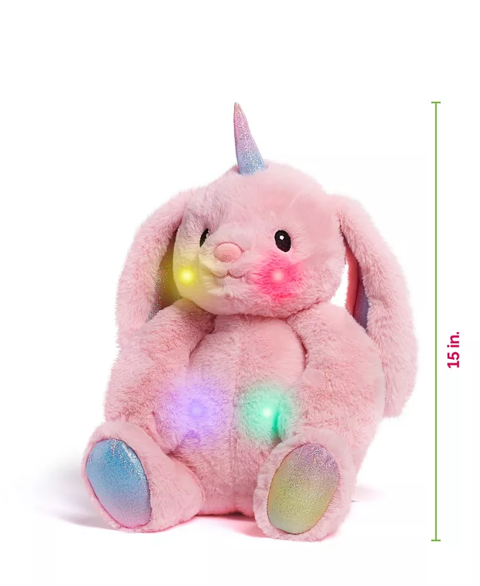 Geoffreys Toy Box GTB Bunnycorn Plush Stuffed Animal with LED Lights and Sound