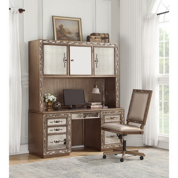 Acme 93790 Orianne Computer Desk   Hutch  Antique ...