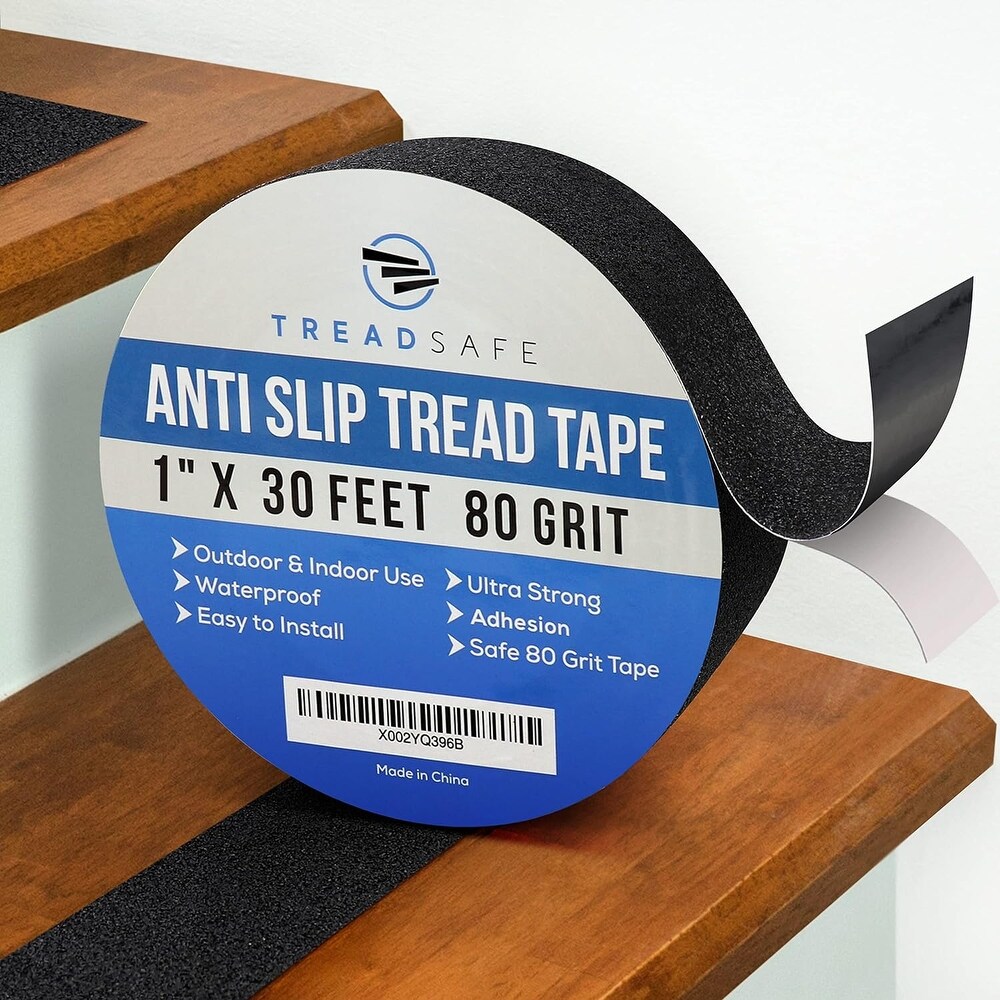 TREADSAFE Black Grip Tape for Steps