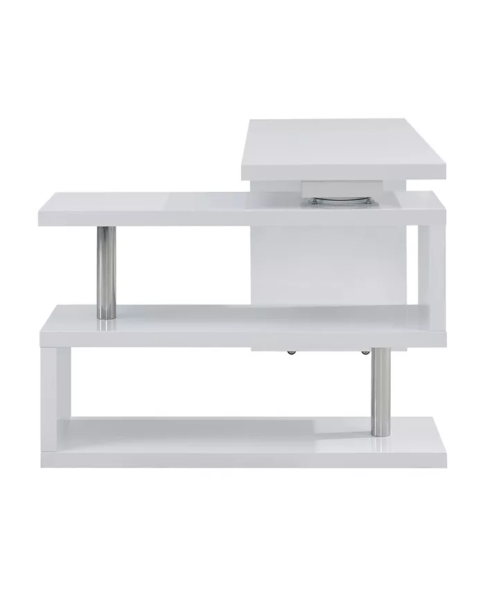 Southern Enterprises Tara Multifunctional Corner Desk with Shelves