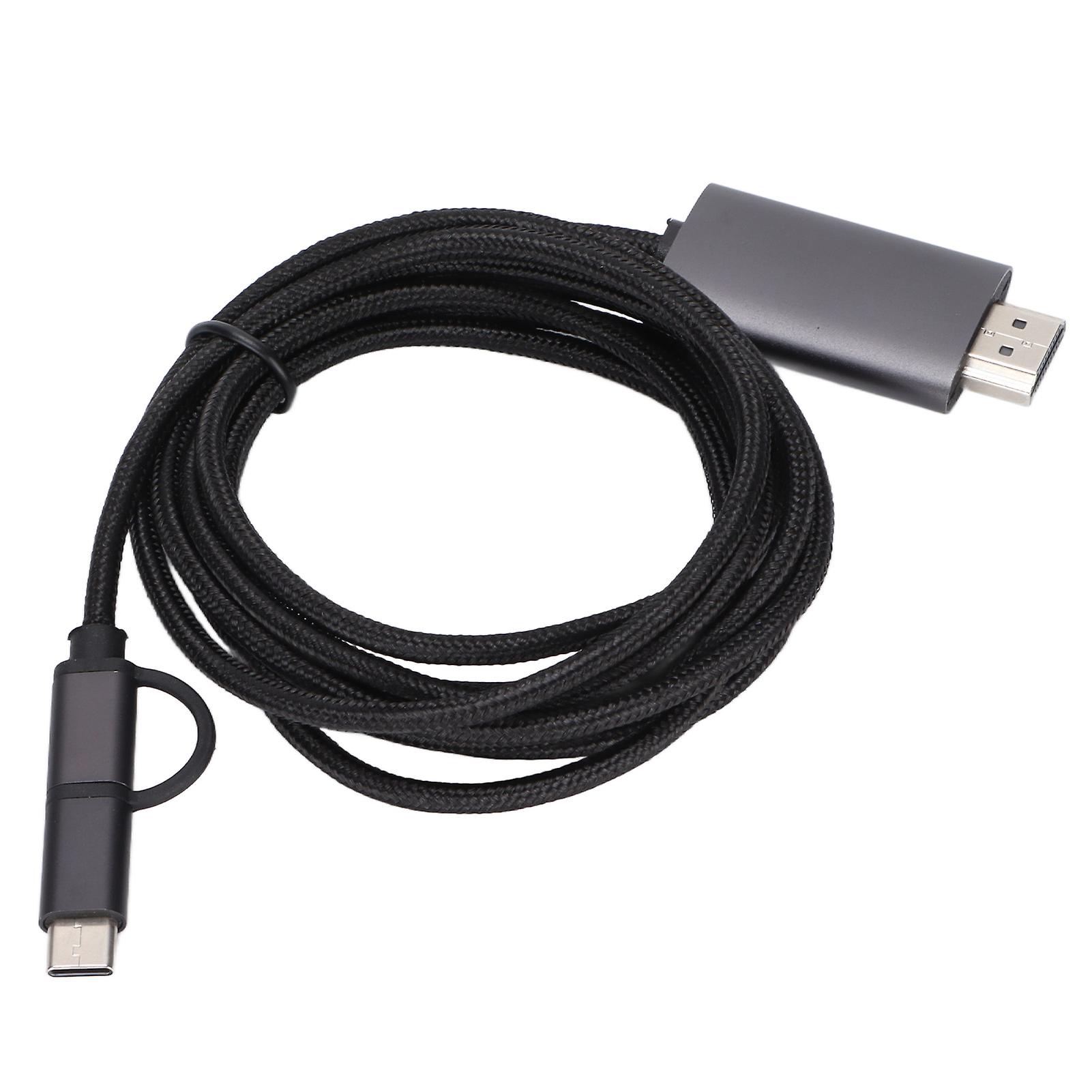 Usb Adapter Cable Full Hd 1920x1080p Mhl Multi Purpose 2 In 1 Monitors Converter Cord For Home Tv