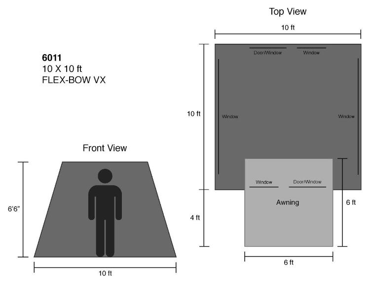 Kodiak Canvas 10x10 Flex-Bow VX Tent