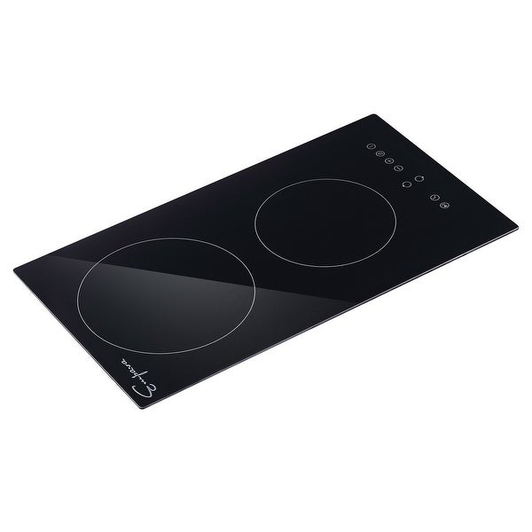 12-in Built-In Radiant Electric Cooktop in Black with 2 Elements - 12