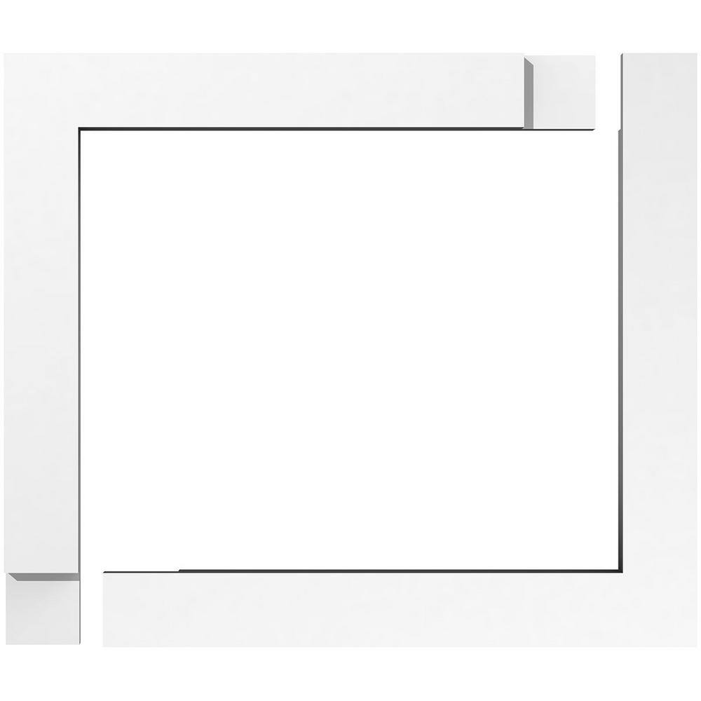 Ekena Millwork 38 in. x 32 in. x 24 in. Prescott White PVC Decorative Wall Panel (2-Piece) WALP32X24X037PRE