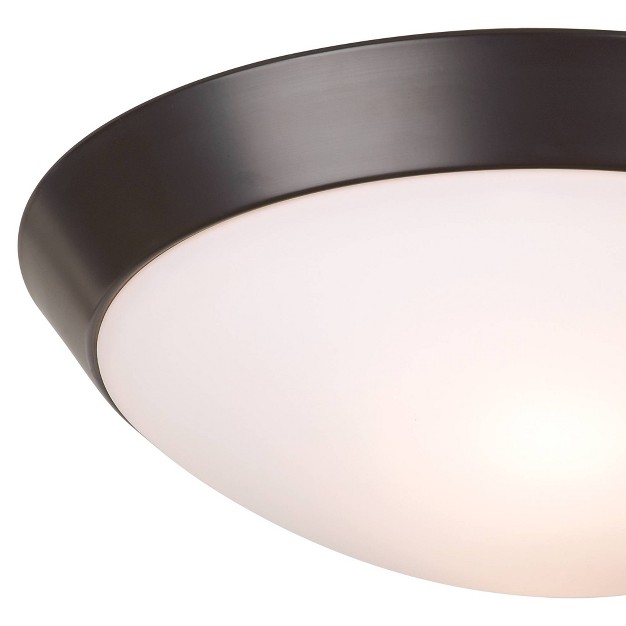 Wide Oil Rubbed Bronze 2 light Frosted Glass Dome Shade For Bedroom Kitchen Hallway